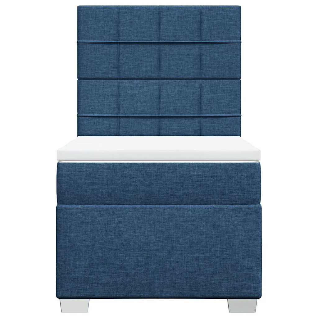 Boxspringbett Mit Matratze Stoff Blau