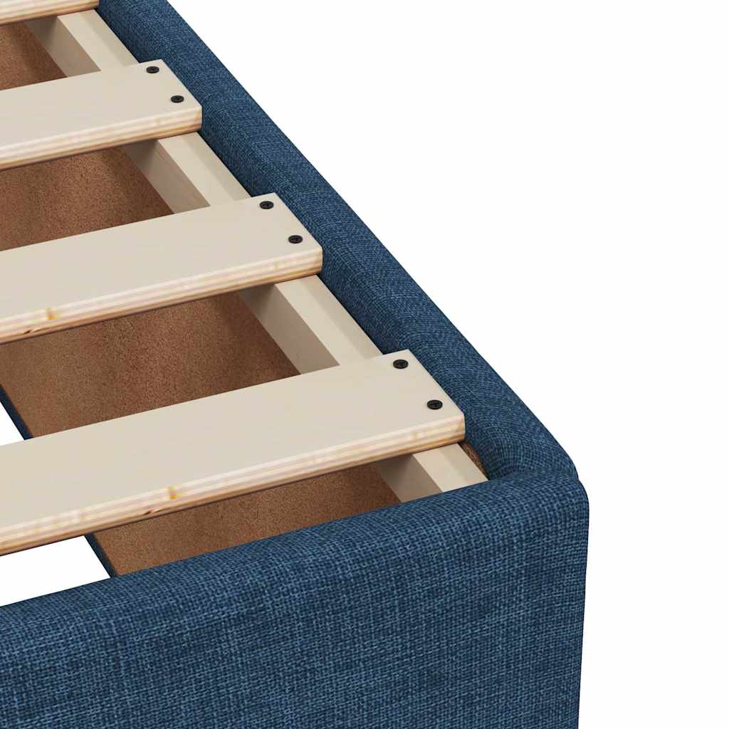 Boxspringbett Mit Matratze Stoff Blau