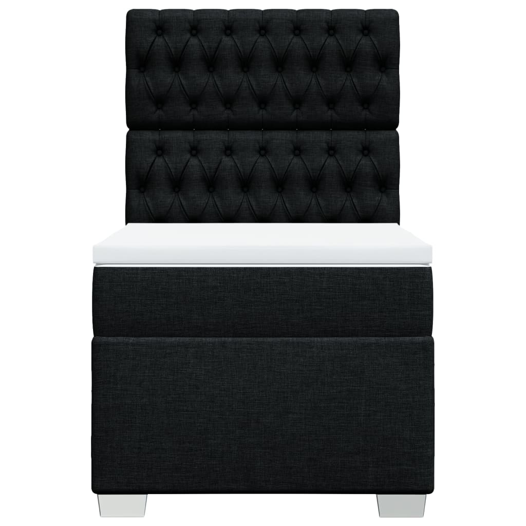 Boxspringbett Mit Matratze Stoff Schwarz