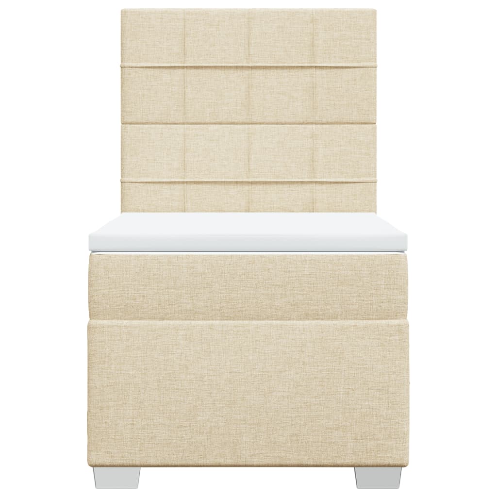 Boxspringbett Mit Matratze Stoff Creme