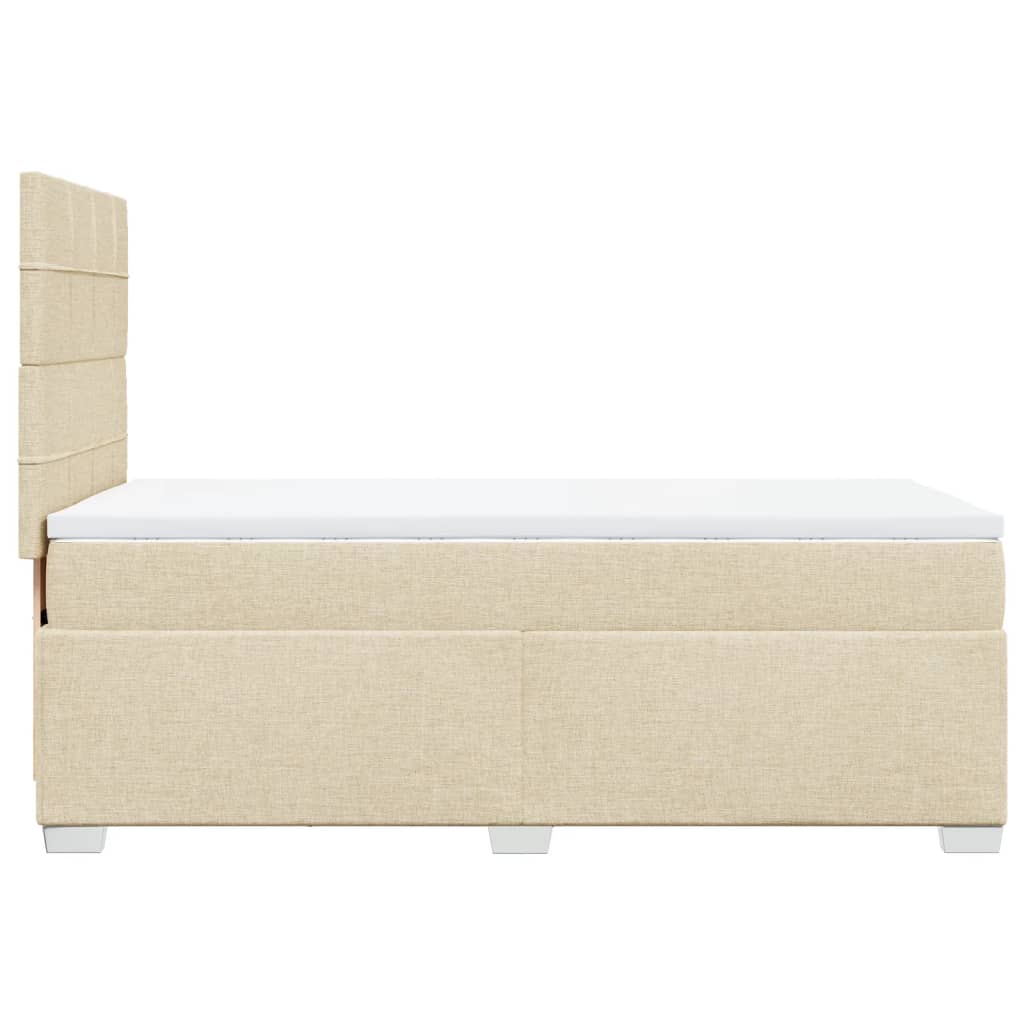 Boxspringbett Mit Matratze Stoff Creme
