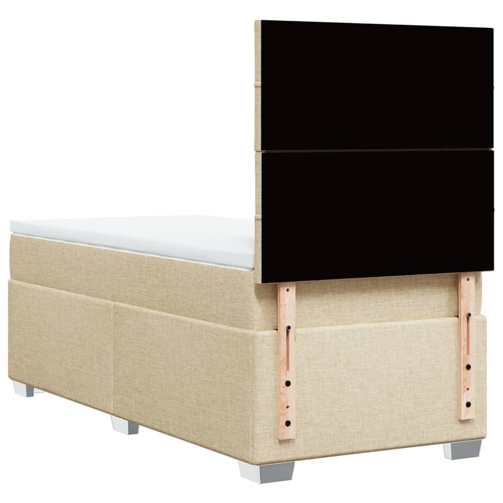 Boxspringbett Mit Matratze Stoff Creme