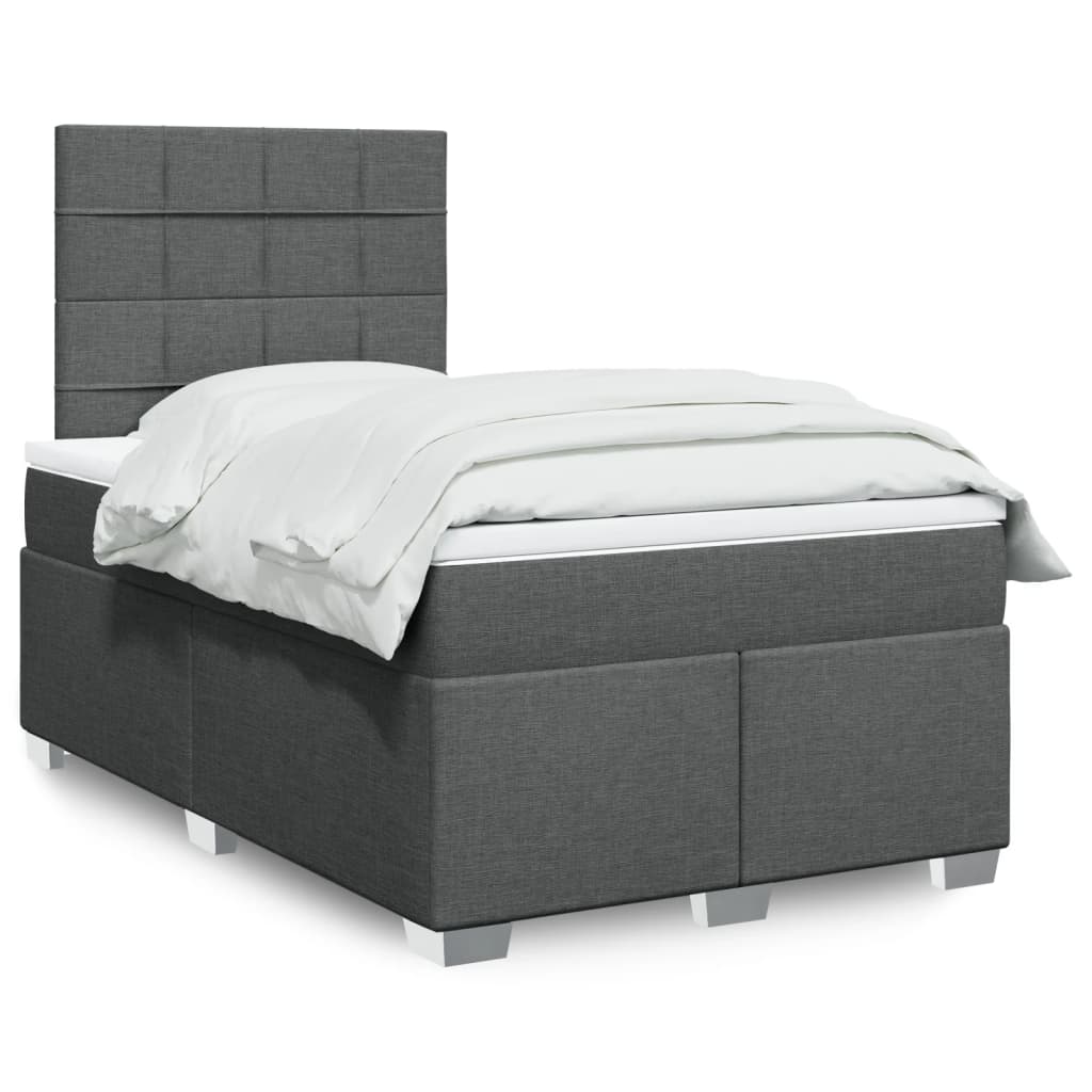 Boxspringbett Mit Matratze Stoff Dunkelgrau