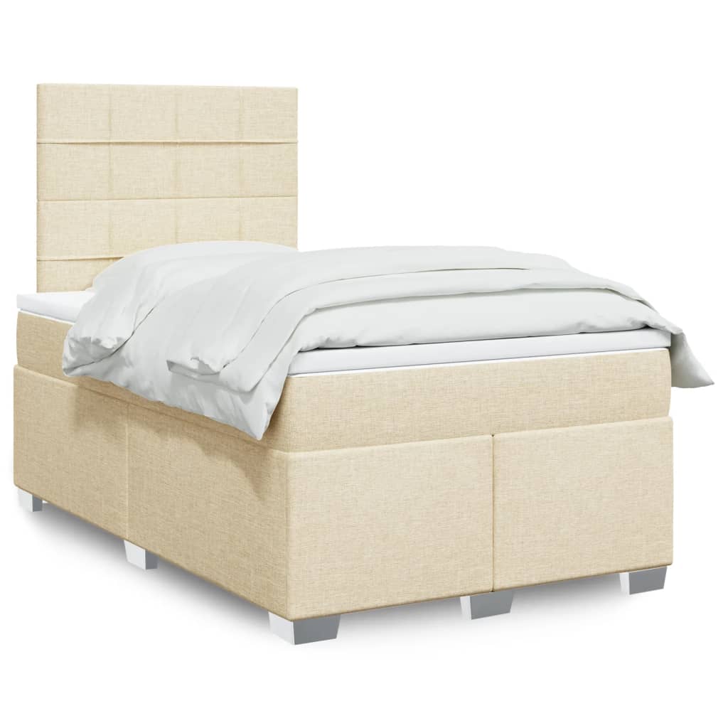 Boxspringbett Mit Matratze Stoff Creme