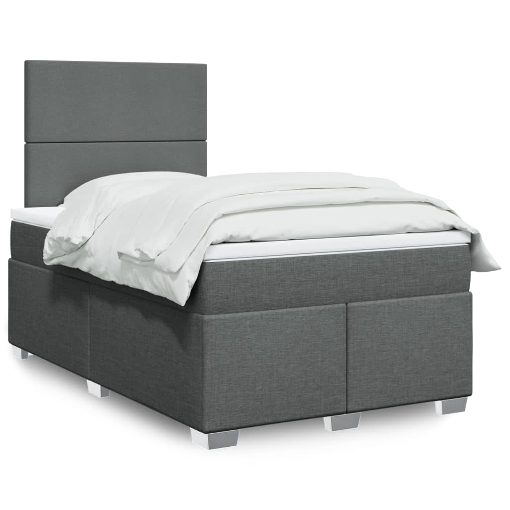 Boxspringbett Mit Matratze Stoff Dunkelgrau