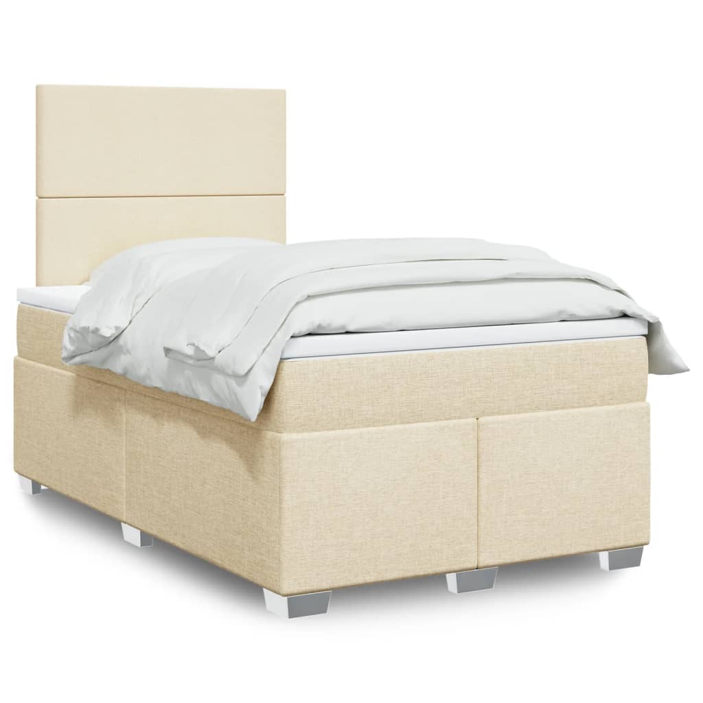 Boxspringbett Mit Matratze Stoff Creme