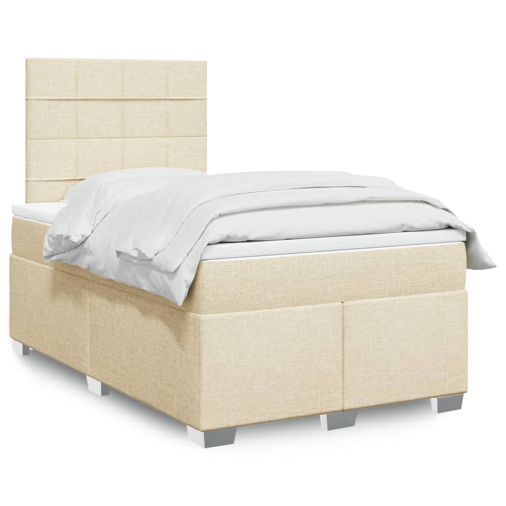 Boxspringbett Mit Matratze Stoff Creme
