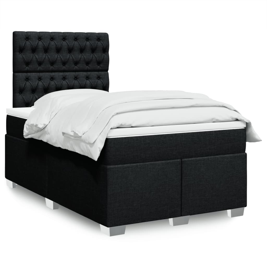 Boxspringbett Mit Matratze Stoff Schwarz