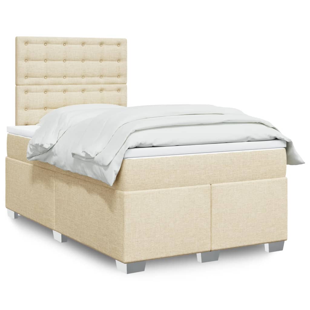 Boxspringbett Mit Matratze Stoff Creme