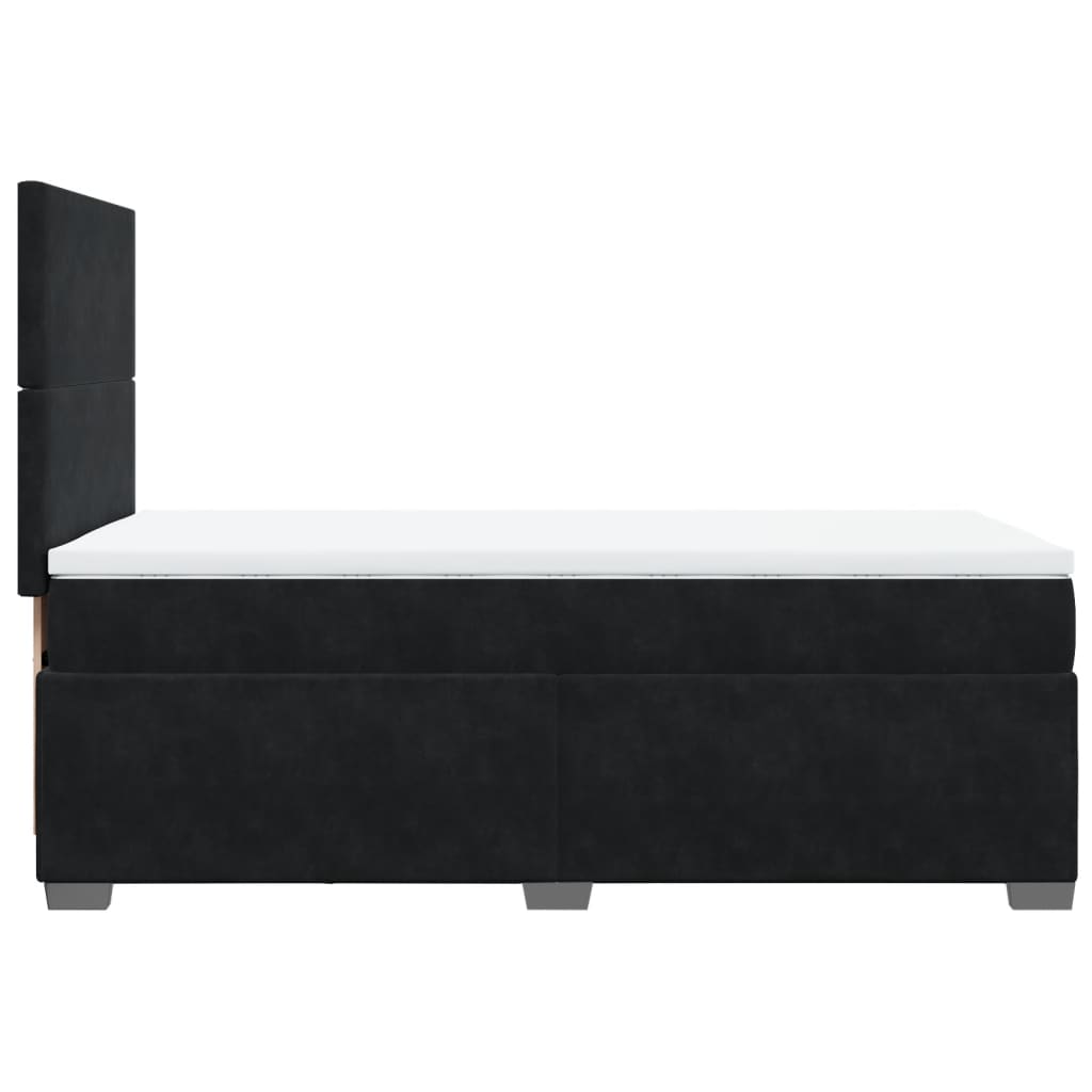 Boxspringbett Mit Matratze Samt Schwarz