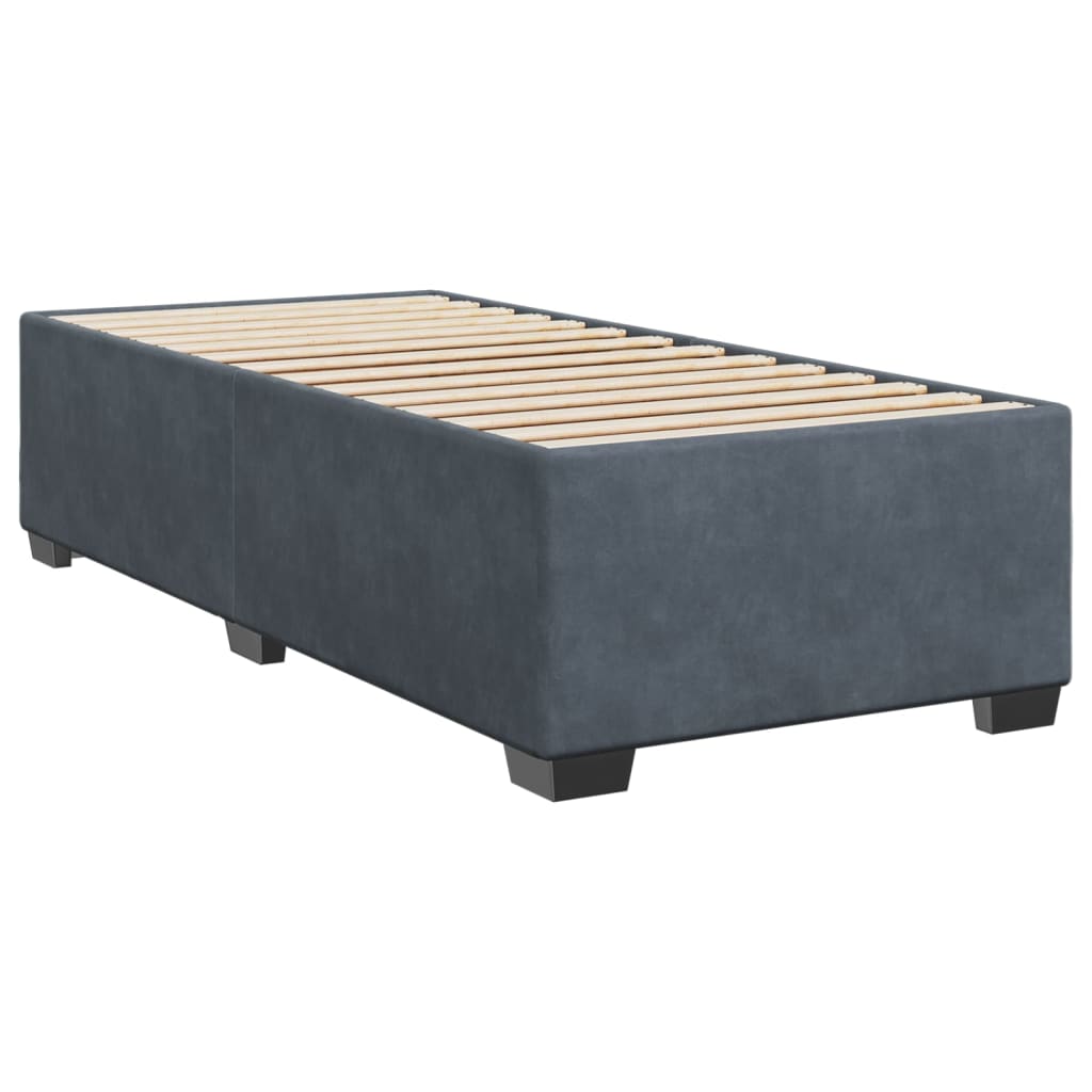 Boxspringbett Mit Matratze Samt Dunkelgrau
