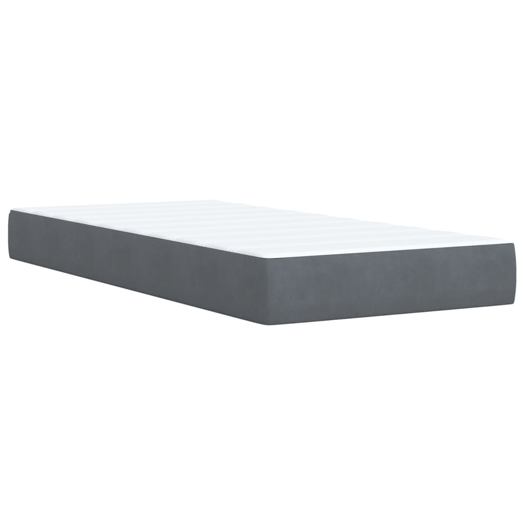 Boxspringbett Mit Matratze Samt Dunkelgrau