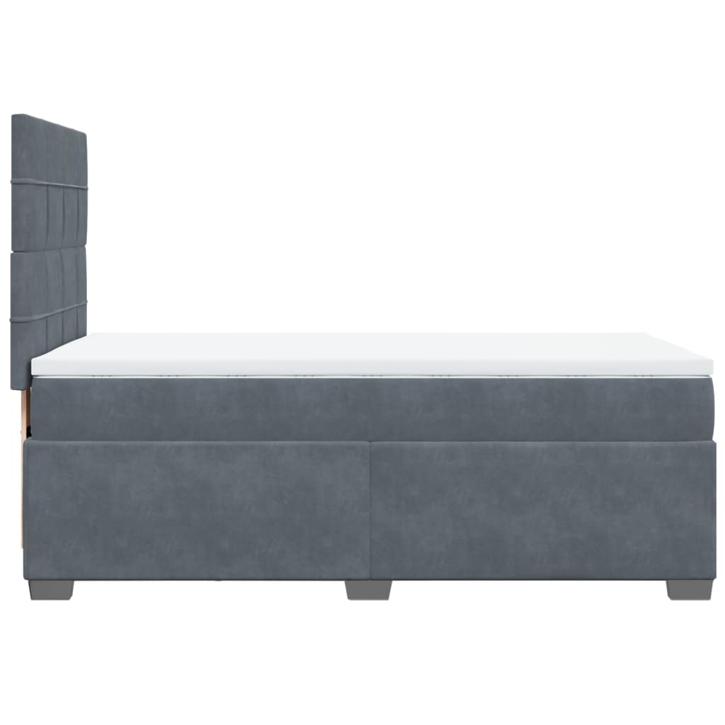 Boxspringbett Mit Matratze Samt Dunkelgrau