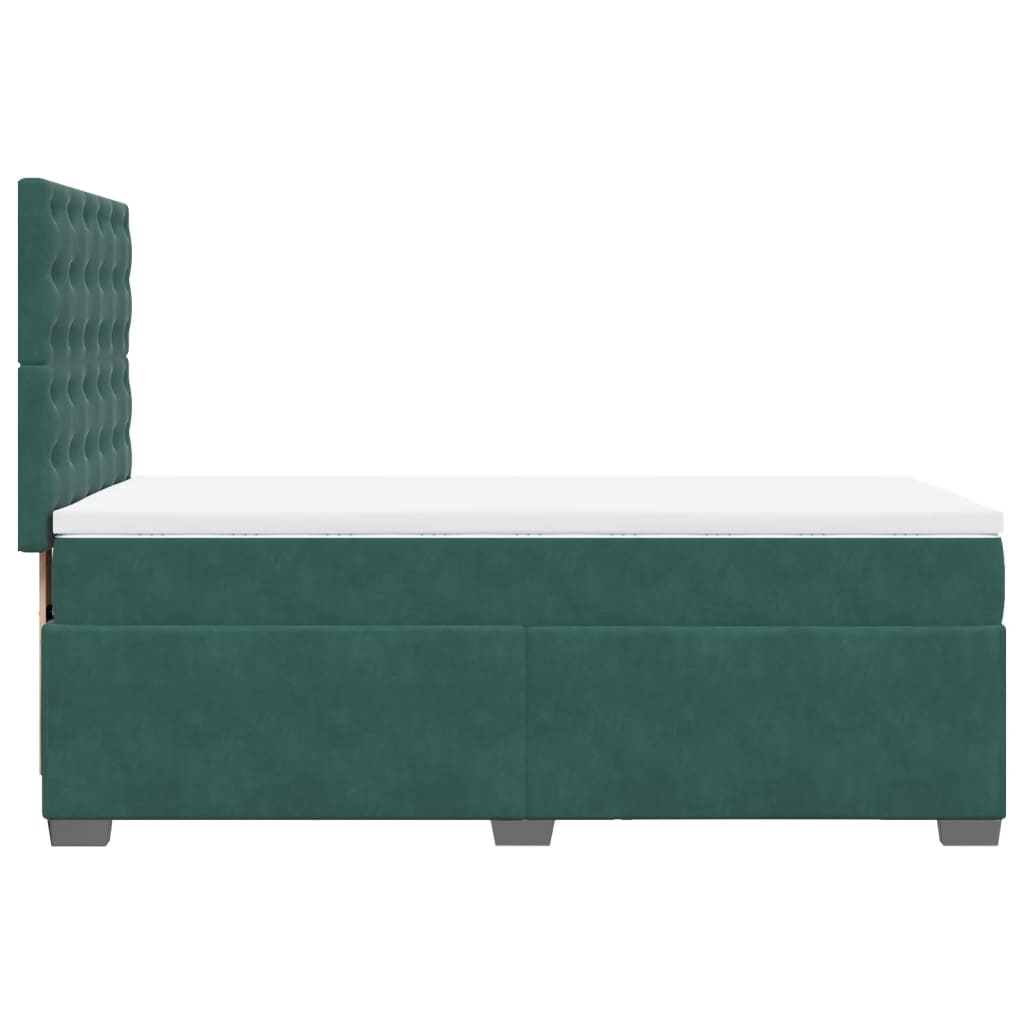 Boxspringbett Mit Matratze Samt Dunkelgrün