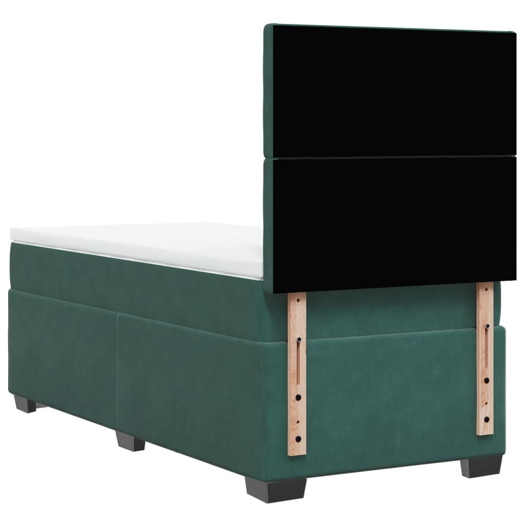 Boxspringbett Mit Matratze Samt Dunkelgrün