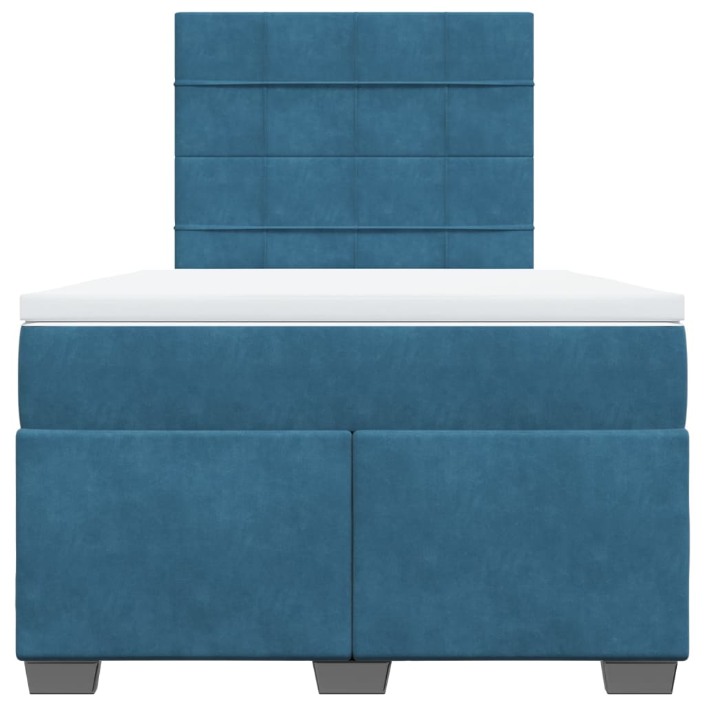 Boxspringbett Mit Matratze Samt Blau