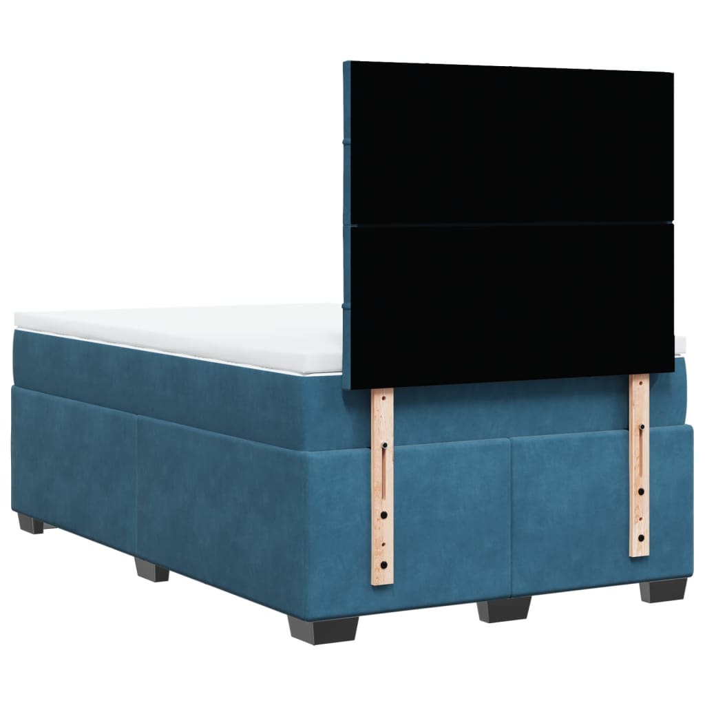 Boxspringbett Mit Matratze Samt Blau