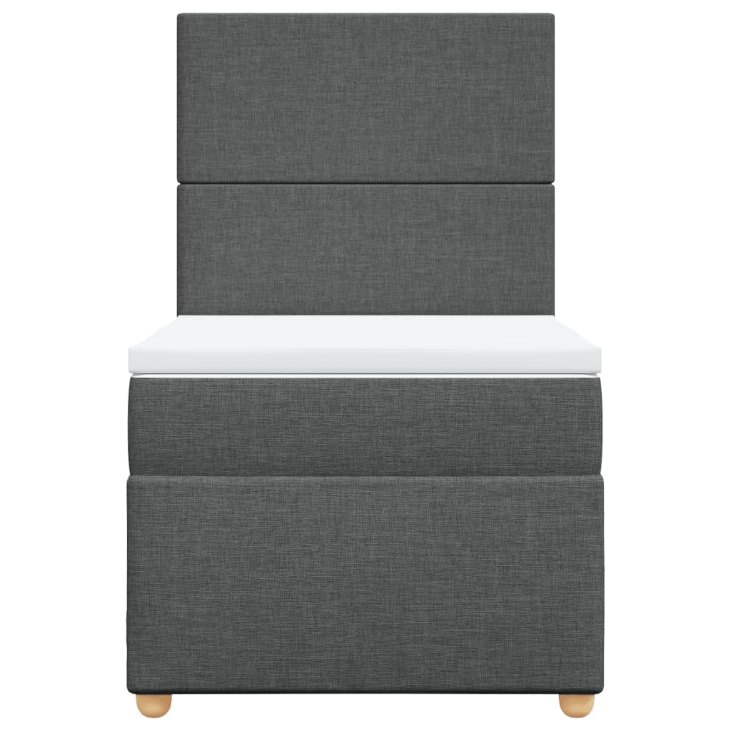 Boxspringbett Mit Matratze Stoff Dunkelgrau
