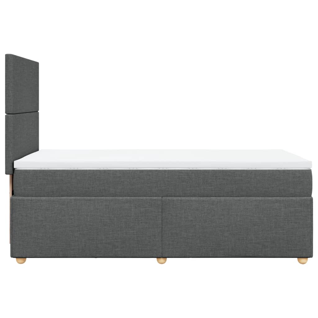 Boxspringbett Mit Matratze Stoff Dunkelgrau