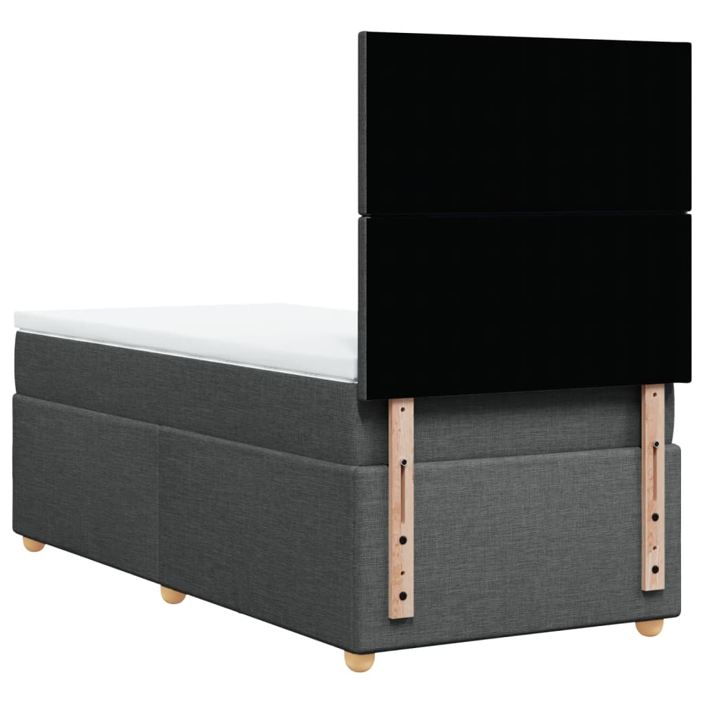 Boxspringbett Mit Matratze Stoff Dunkelgrau