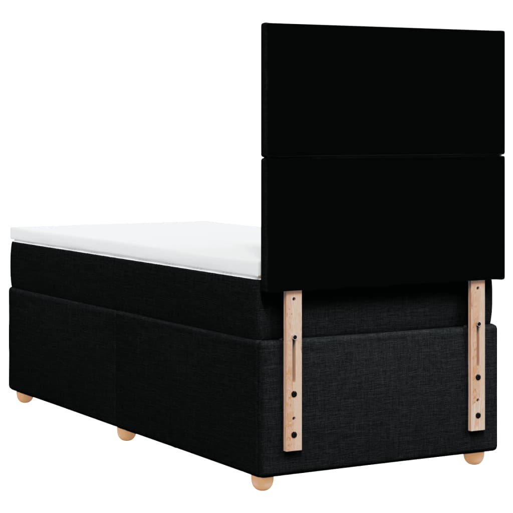Boxspringbett Mit Matratze Stoff Schwarz
