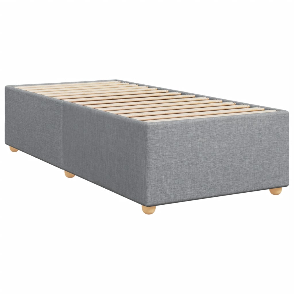 Boxspringbett Mit Matratze Stoff Hellgrau