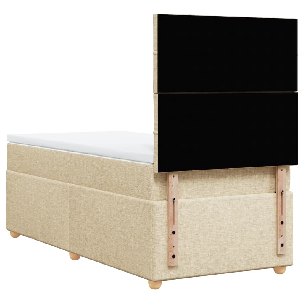 Boxspringbett Mit Matratze Stoff Creme