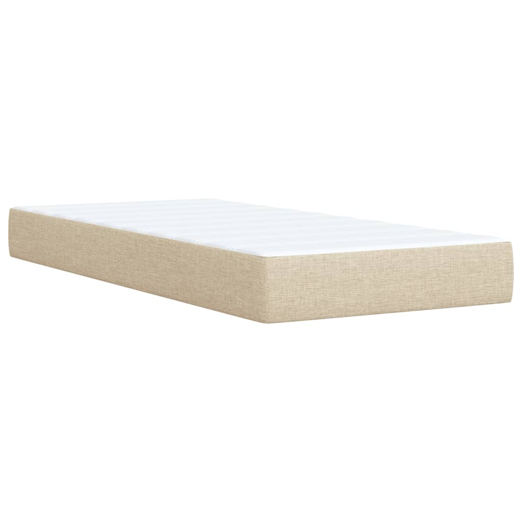 Boxspringbett Mit Matratze Stoff Creme