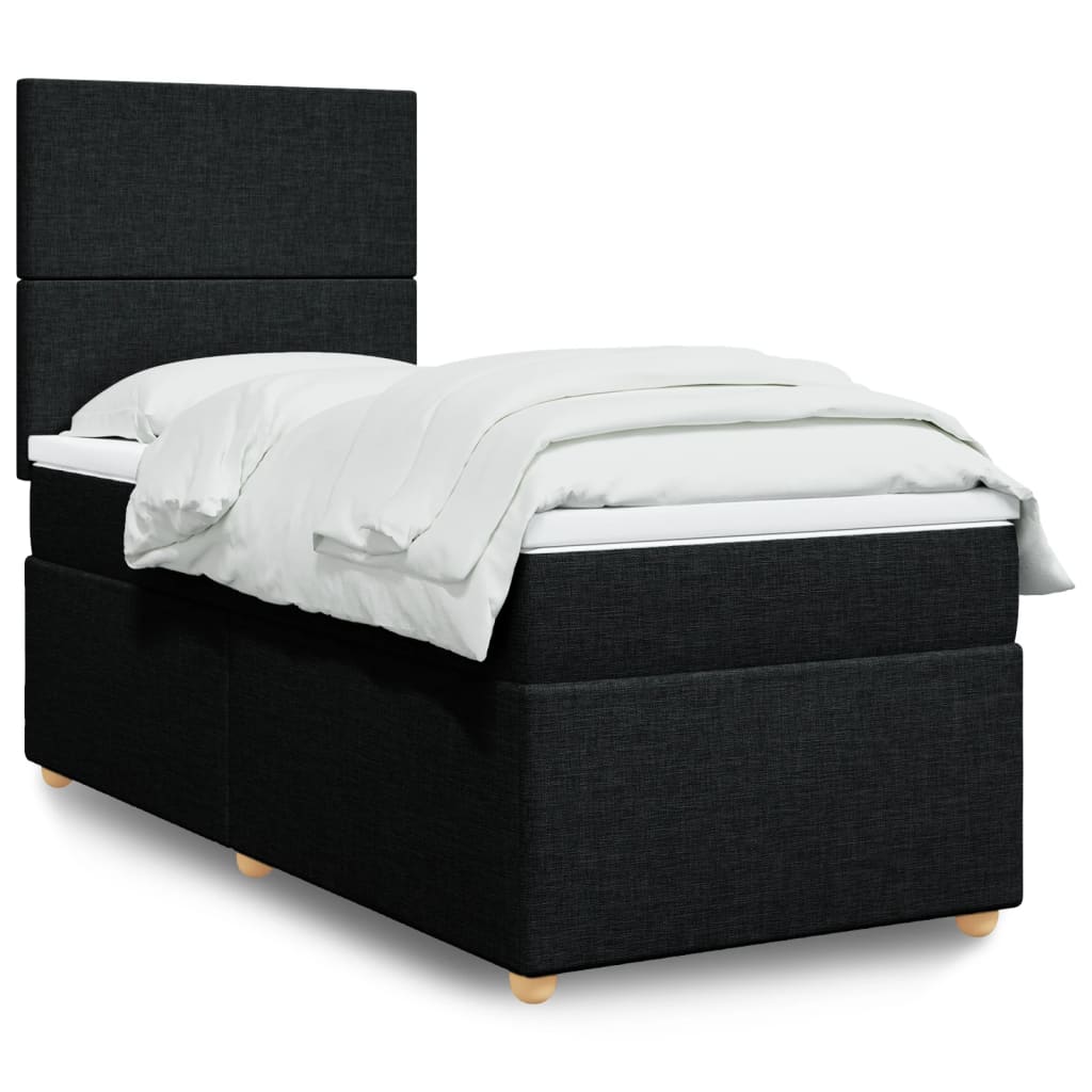 Boxspringbett Mit Matratze Stoff Schwarz