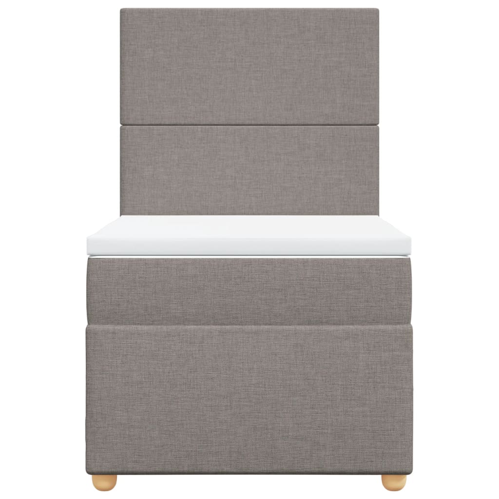 Boxspringbett Mit Matratze Stoff Taupe