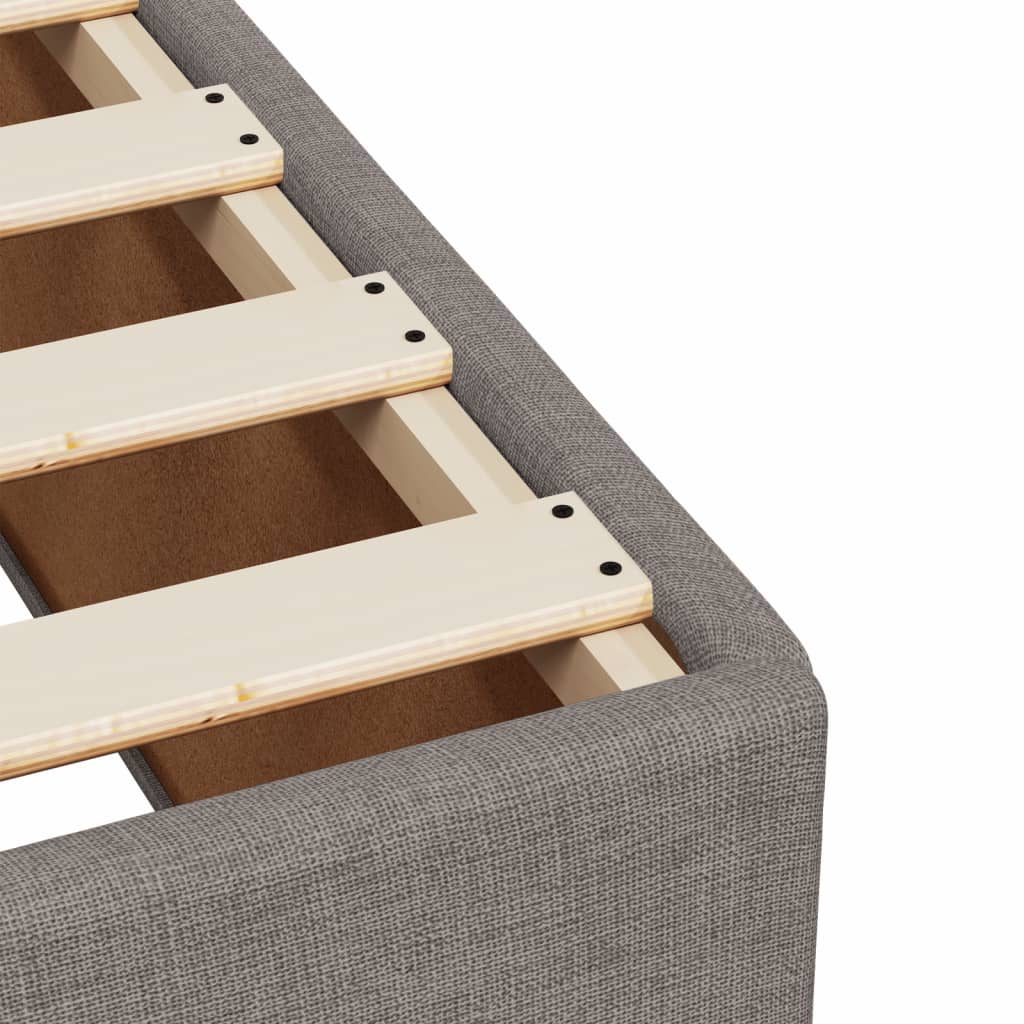 Boxspringbett Mit Matratze Stoff Taupe