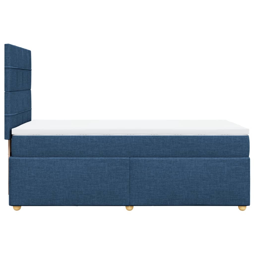 Boxspringbett Mit Matratze Stoff Blau