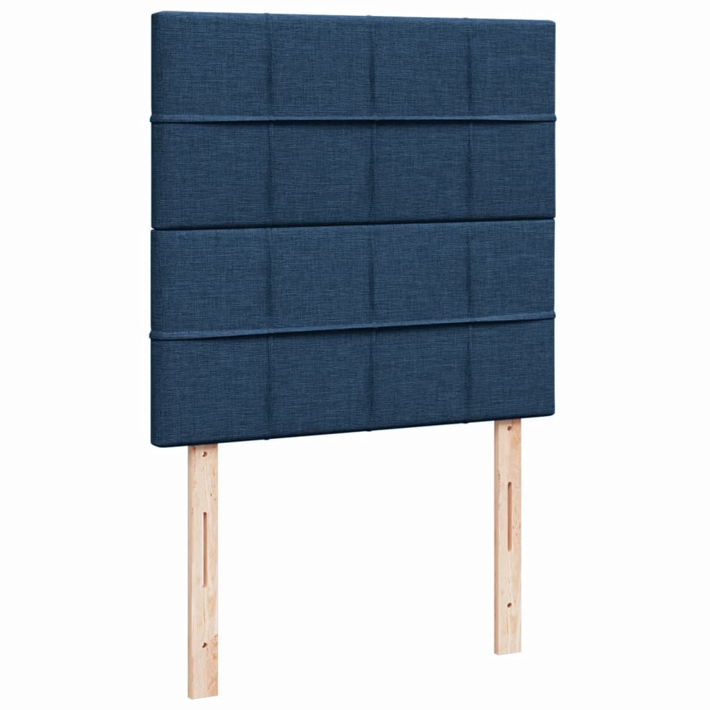 Boxspringbett Mit Matratze Stoff Blau