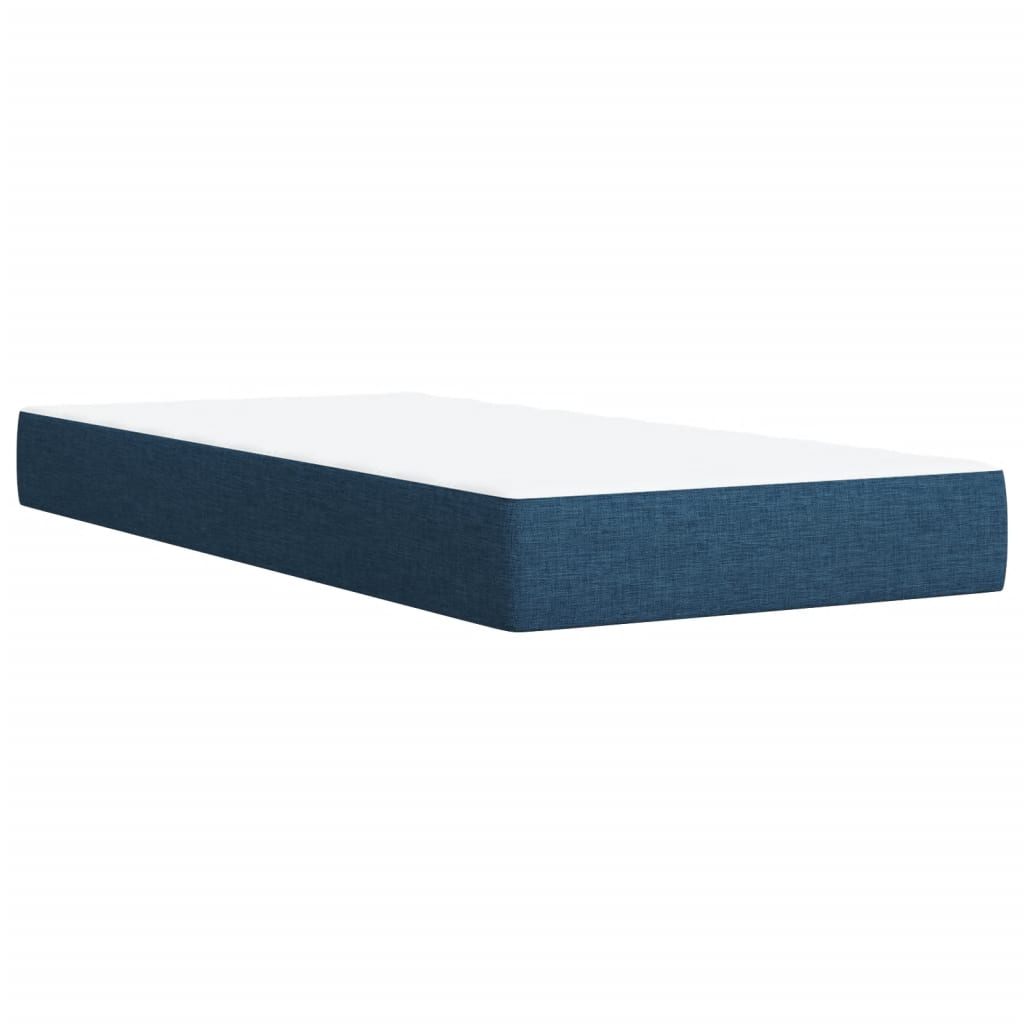 Boxspringbett Mit Matratze Stoff Blau