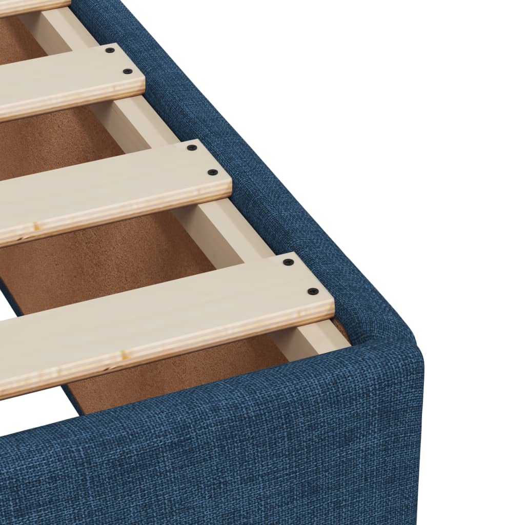 Boxspringbett Mit Matratze Stoff Blau