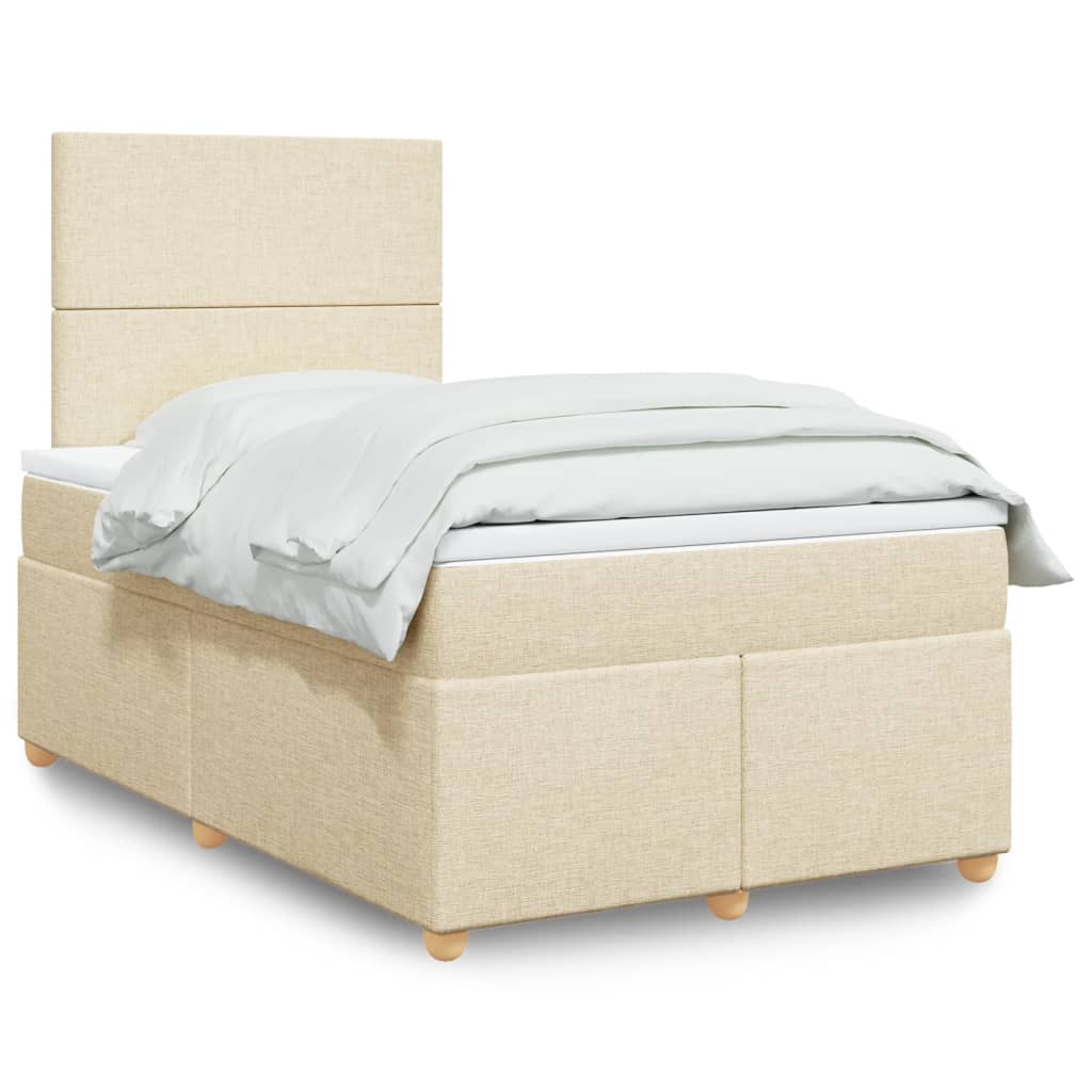 Boxspringbett Mit Matratze Stoff Creme