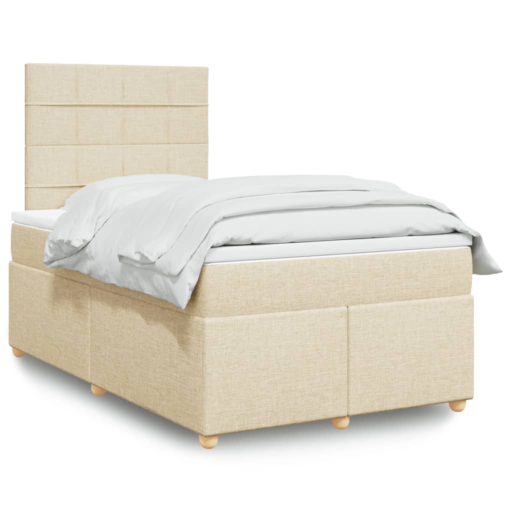 Boxspringbett Mit Matratze Stoff Creme