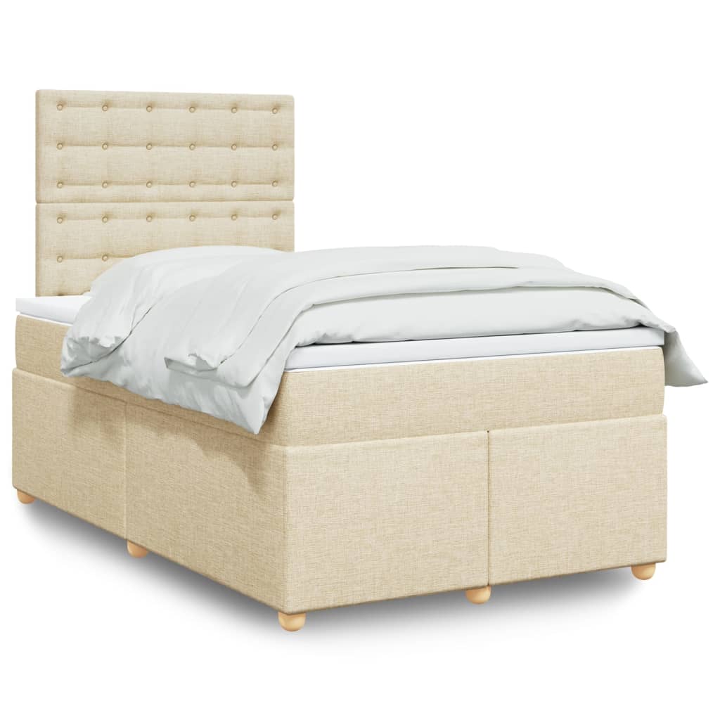 Boxspringbett Mit Matratze Stoff Creme