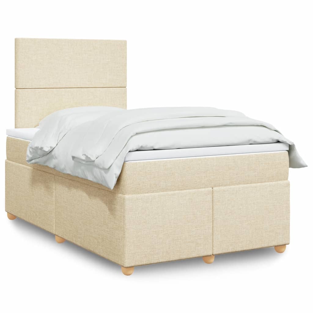 Boxspringbett Mit Matratze Stoff Creme
