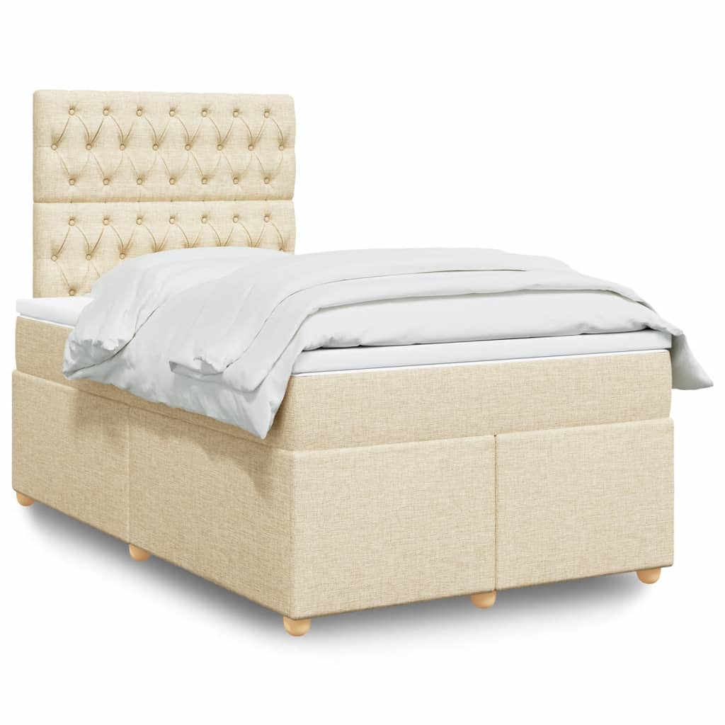 Boxspringbett Mit Matratze Stoff Creme