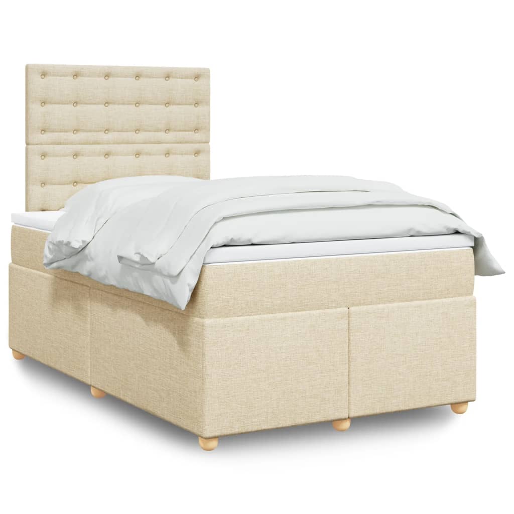 Boxspringbett Mit Matratze Stoff Creme