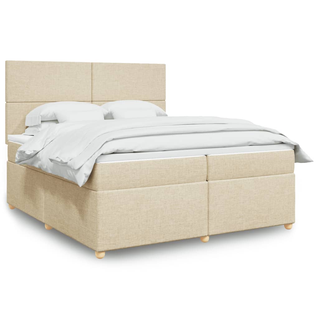 Boxspringbett Mit Matratze Stoff Creme