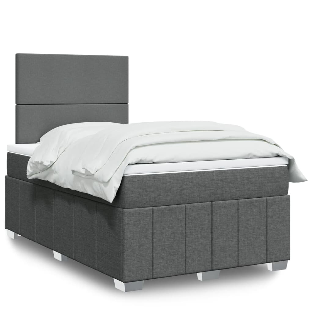 Boxspringbett Mit Matratze Stoff Dunkelgrau