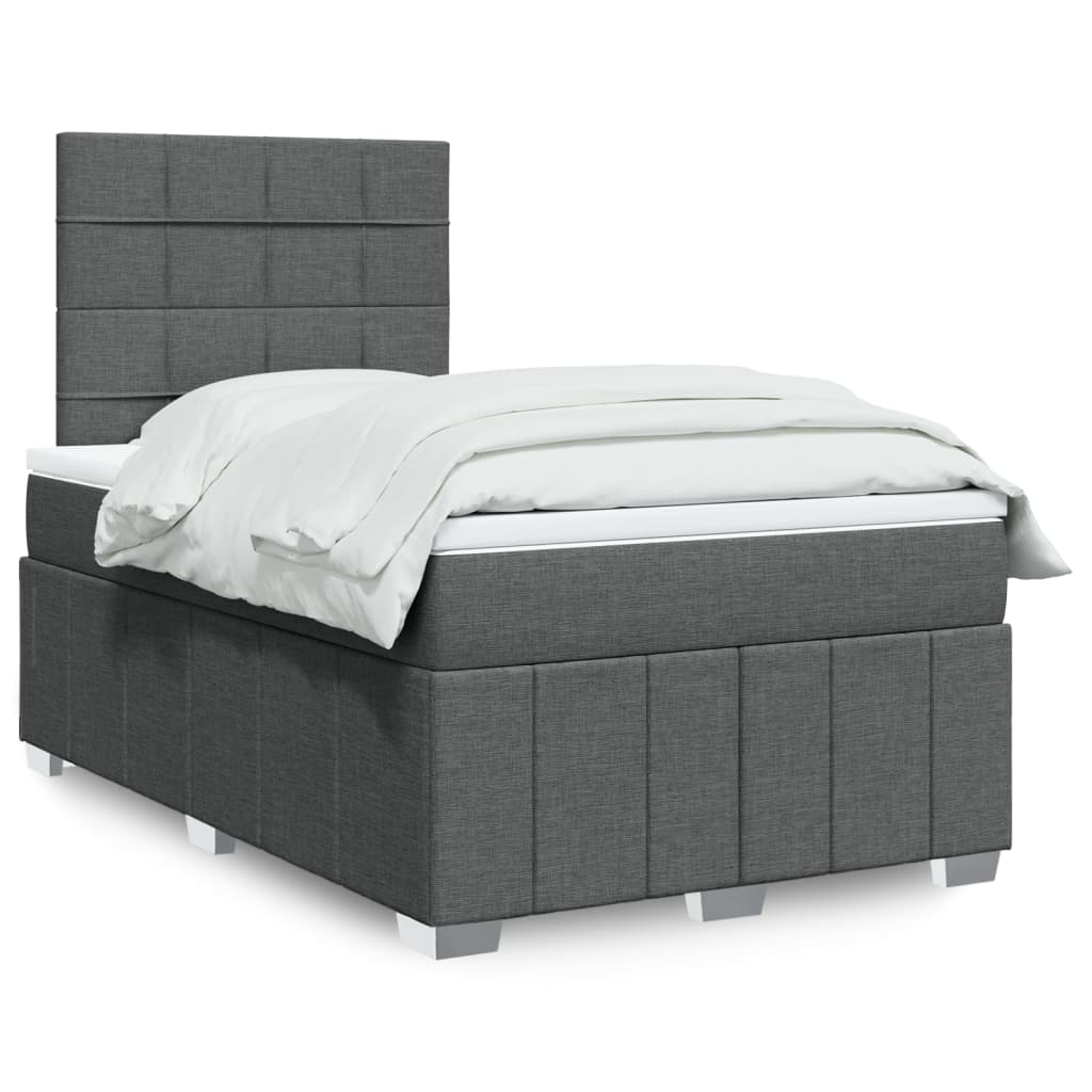 Boxspringbett Mit Matratze Stoff Dunkelgrau