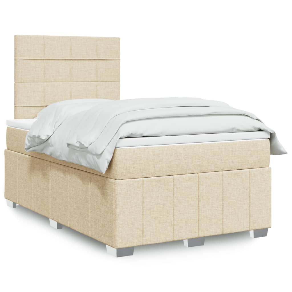 Boxspringbett Mit Matratze Stoff Creme
