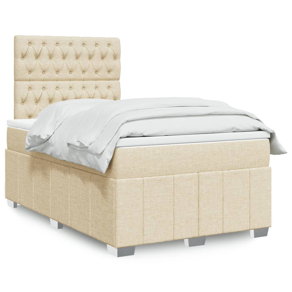 Boxspringbett Mit Matratze Stoff Creme