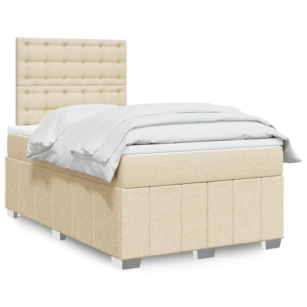 Boxspringbett Mit Matratze Stoff Creme