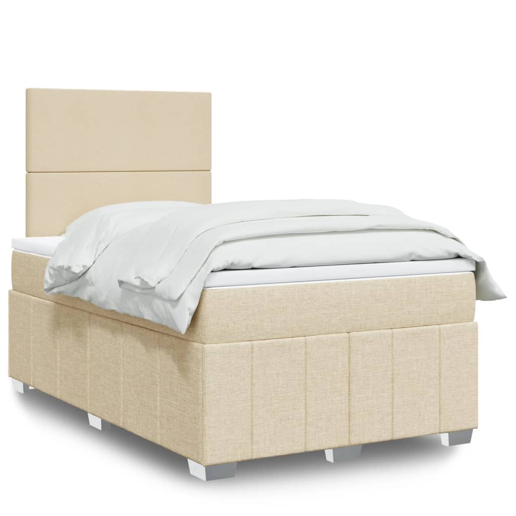 Boxspringbett Mit Matratze Stoff Creme