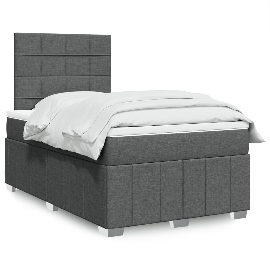 Boxspringbett Mit Matratze Stoff Dunkelgrau