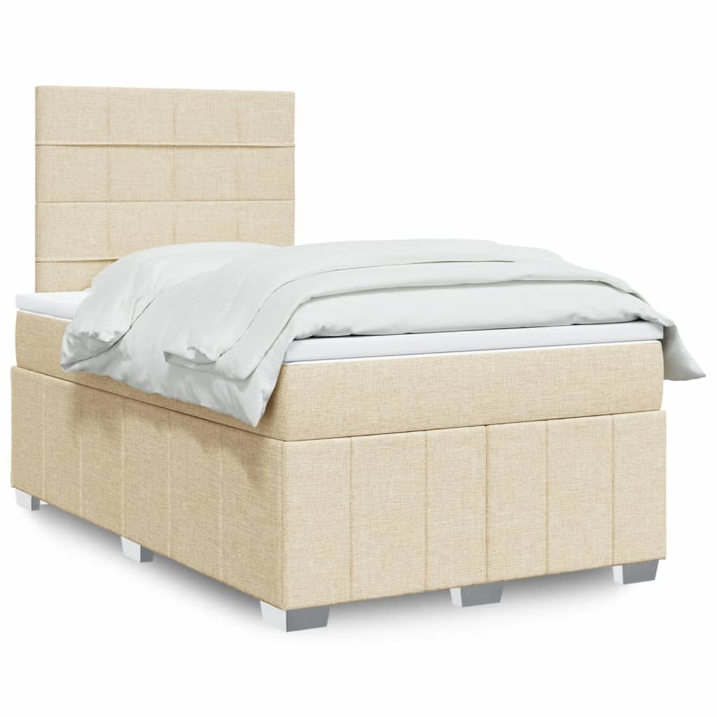 Boxspringbett Mit Matratze Stoff Creme